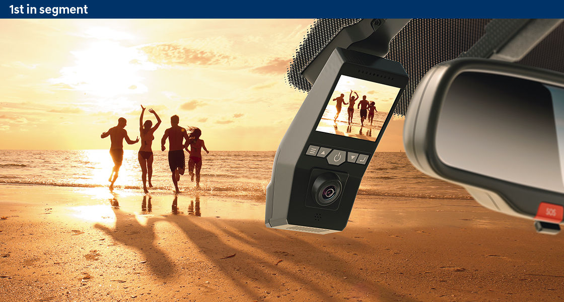 Dashcam with dual camera
